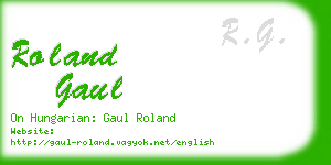 roland gaul business card